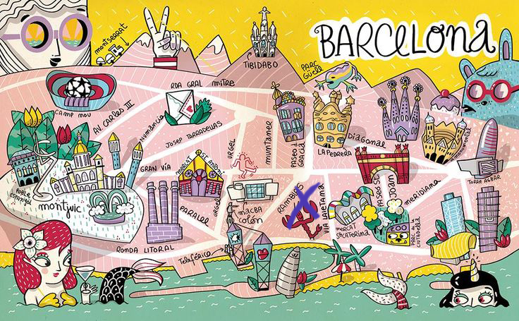Mapa de Barcelona por Amaia Arrazola