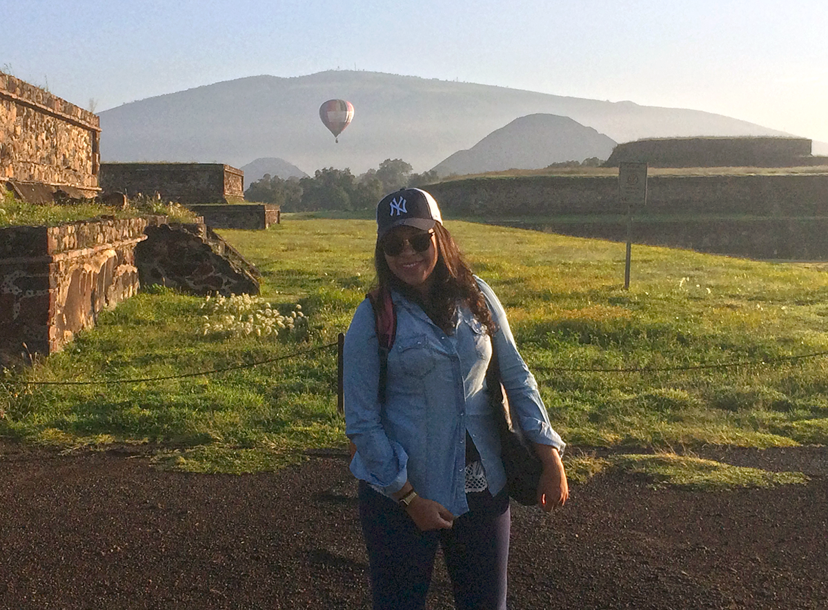 Balão na Zona Arqueológica de Teotohuacán, na Cidade do México