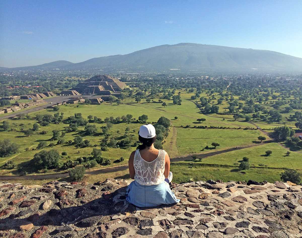 Vista da Pirâmide do Sol, em Teotihuacán