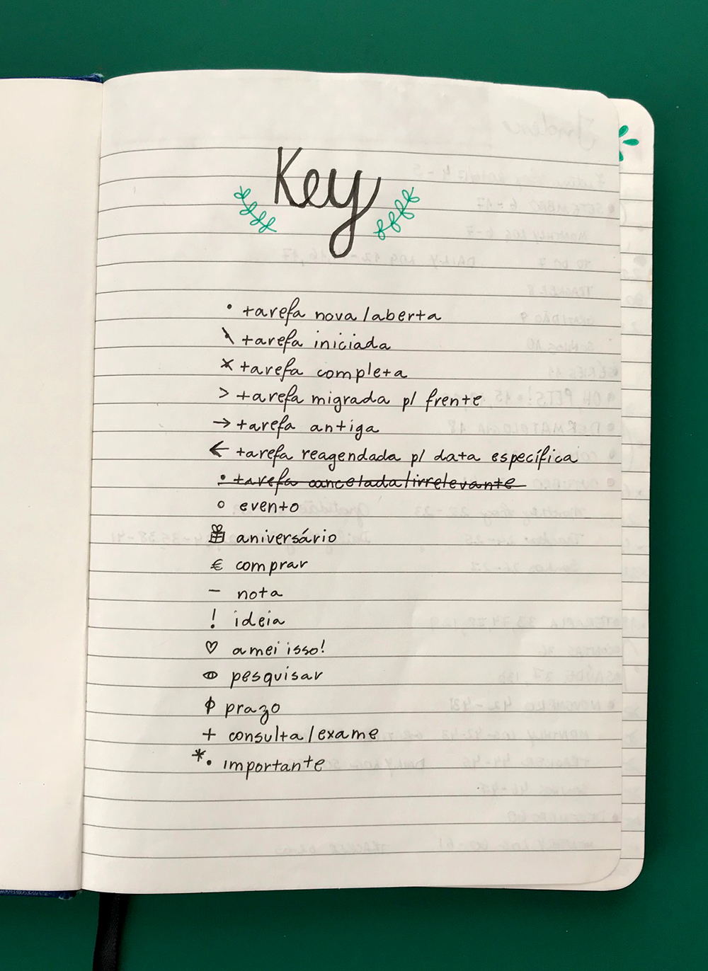 Key - Bullet Journal