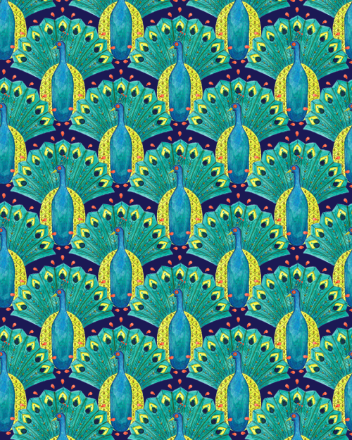 cover portfolio peacock pattern