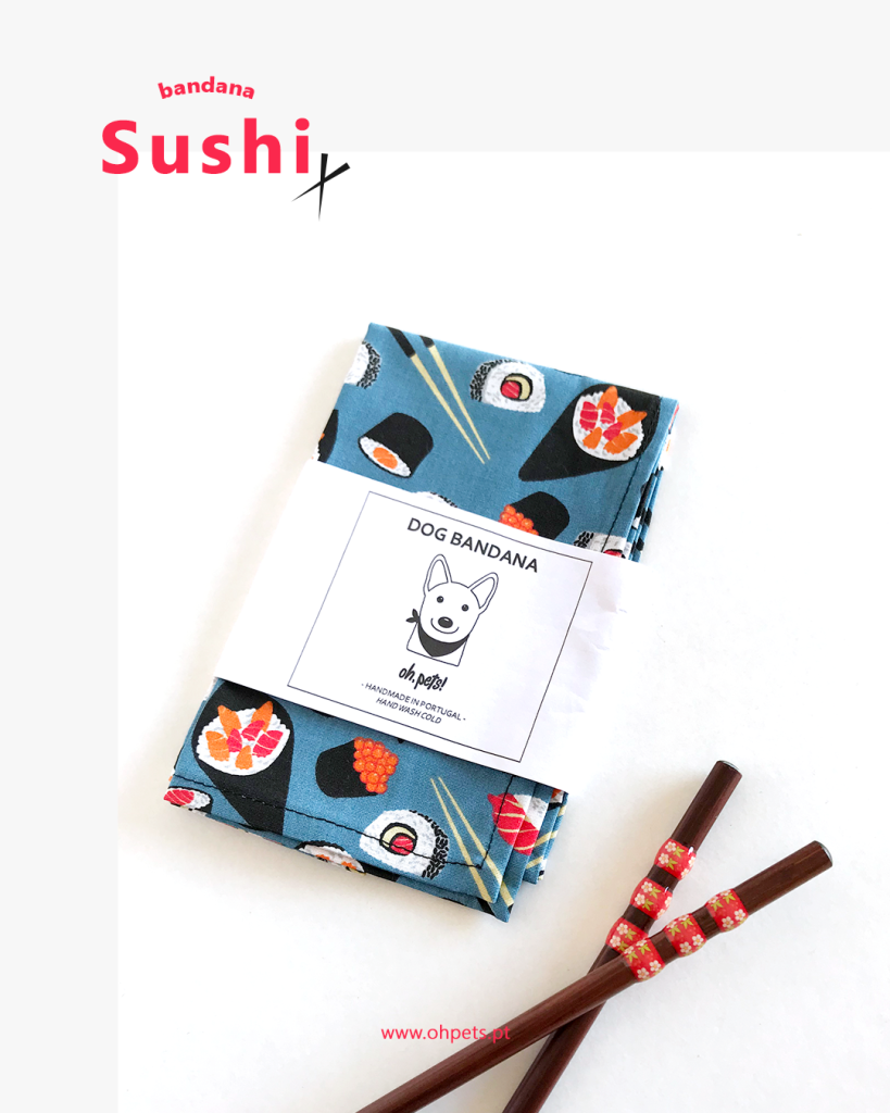 sushi dog bandana