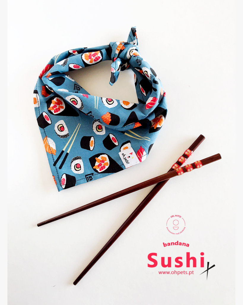 sushi dog bandana