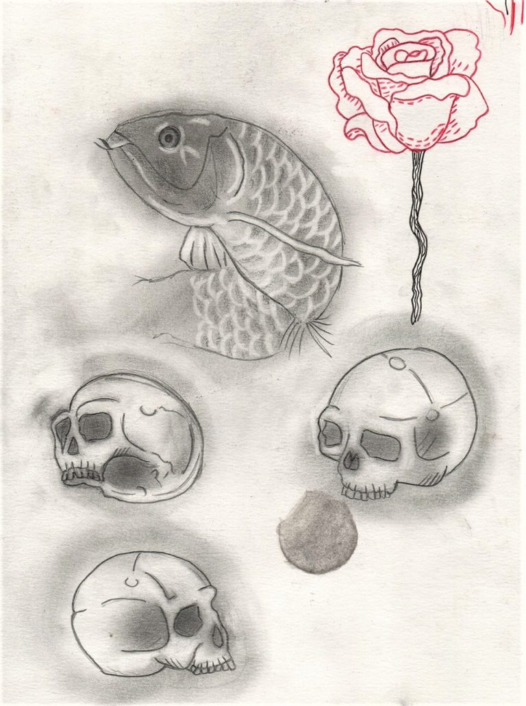 fish and skulls